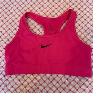 Pink nike sports bra size medium